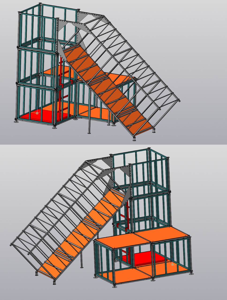 Тренажёр Узкий лаз — 3D-модель ОЗОЗС